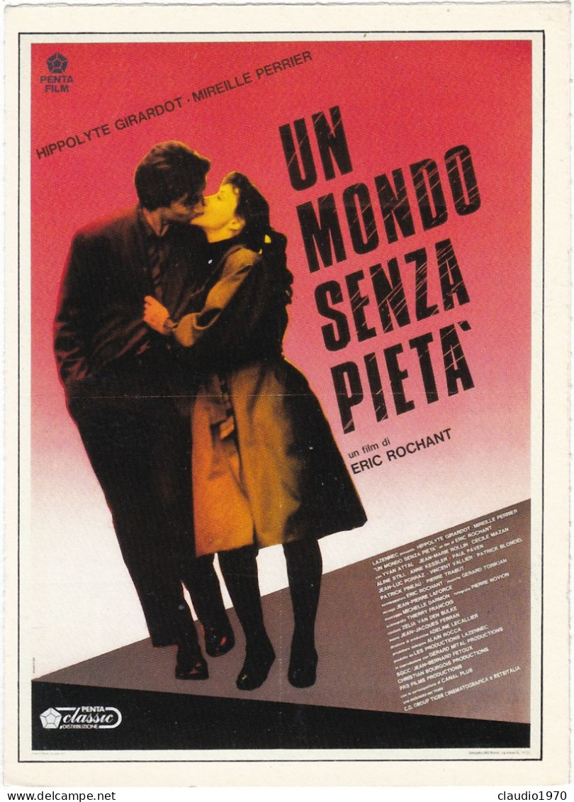 CINEMA - UN MONDO SENZA PIETA' - 1989 - PICCOLA LOCANDINA CM. 14X10 - Publicité Cinématographique