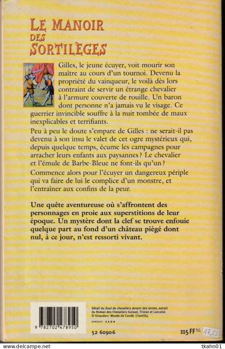 SERGE-BRUSSOLO " LE MANOIR DES SORTILEGES " EDITIONS DU MASQUE DE 1999  GRANT-FORMAT - Fantasy