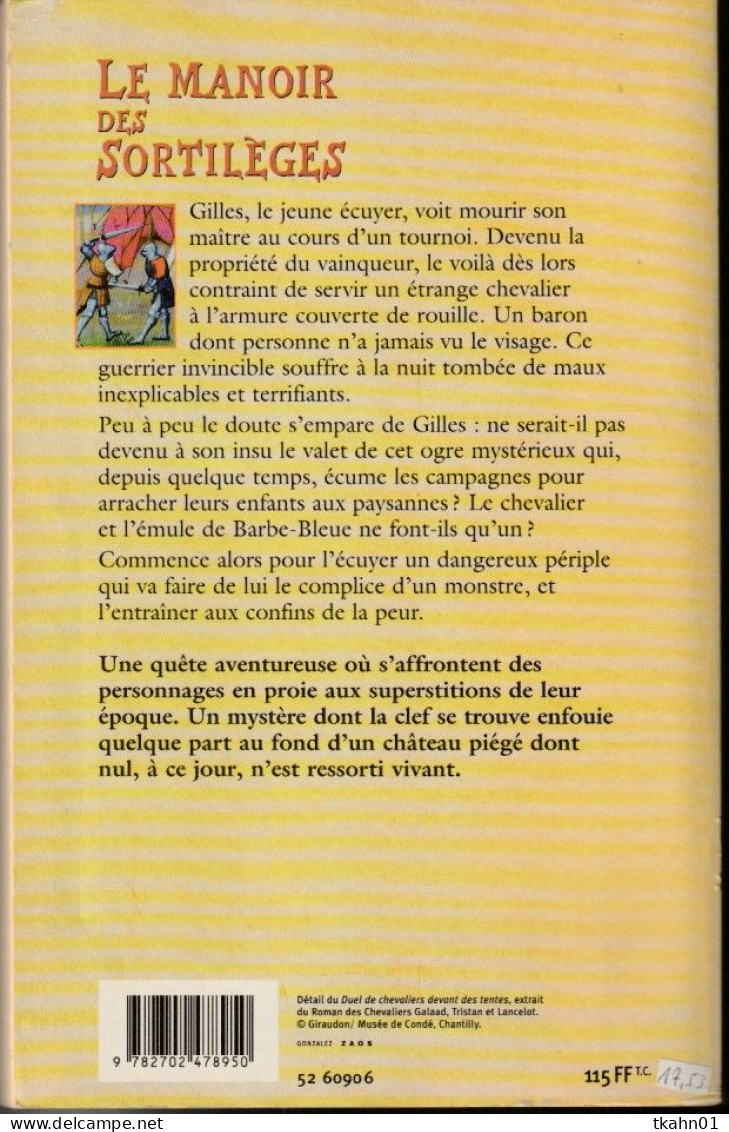SERGE-BRUSSOLO " LE MANOIR DES SORTILEGES " EDITIONS DU MASQUE DE 1999  GRANT-FORMAT - Fantastique