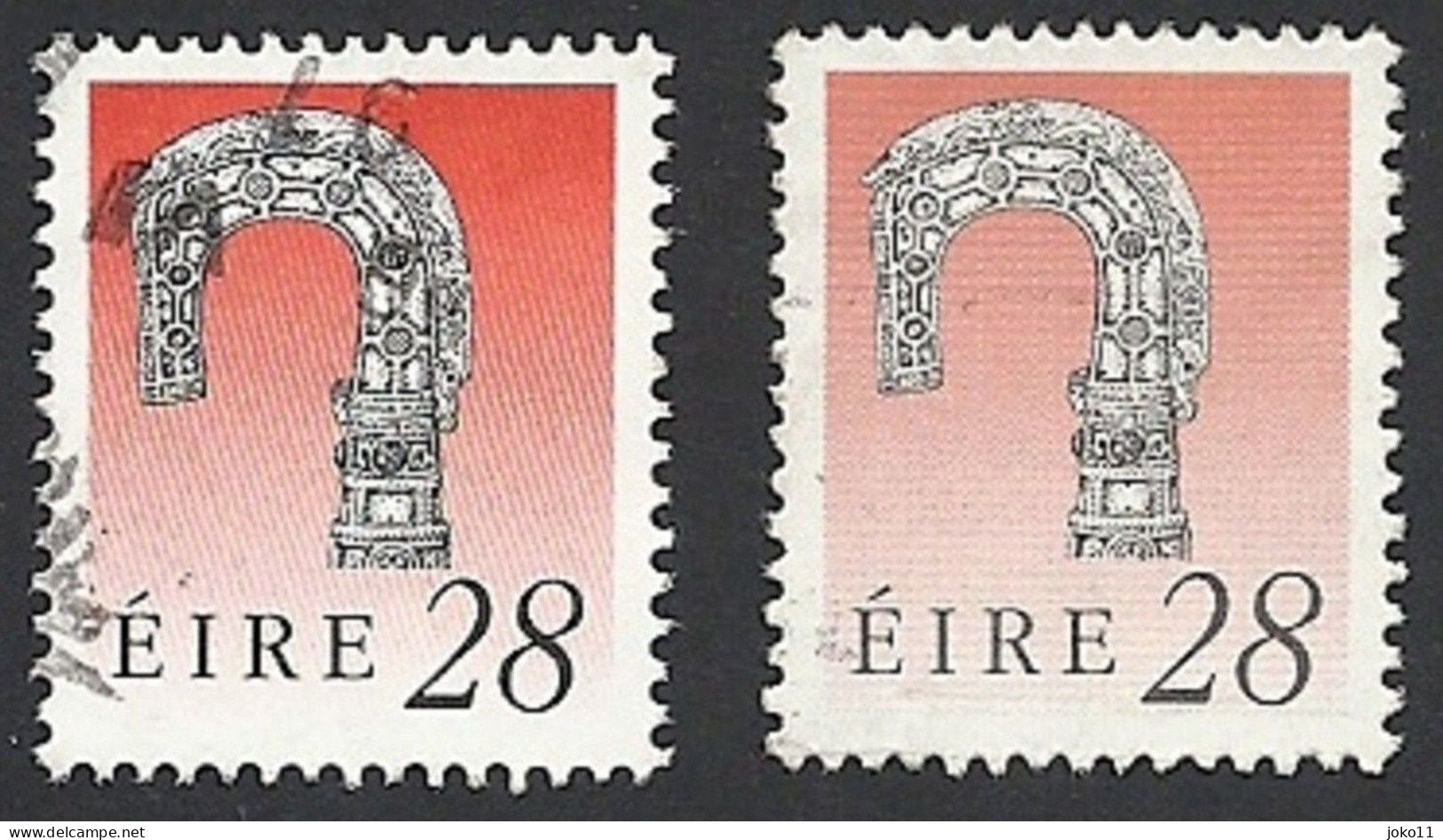 Irland, 1991, Mi.-Nr. 750 Type I+II, Gestempelt - Oblitérés