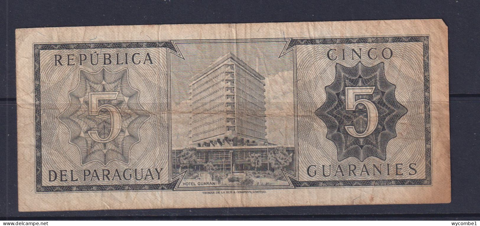 PARAGUAY - 1963 5 Guaranies Circulated Banknote - Philippines