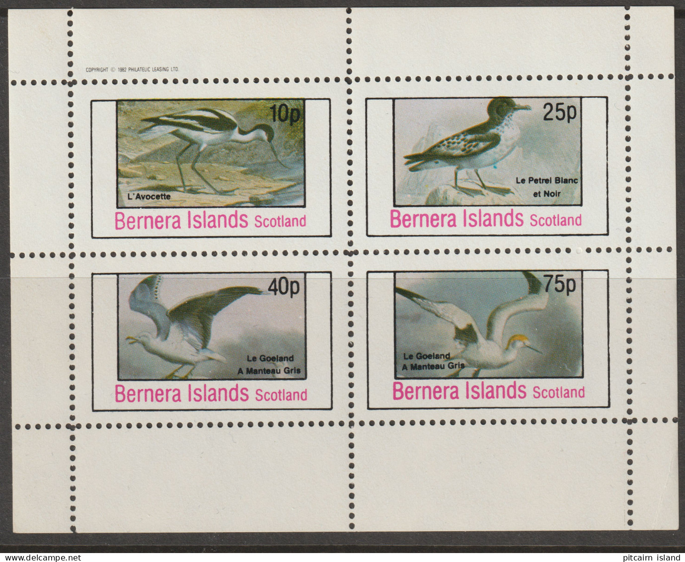  Bernera Islands Scotland 1982   Block  206 A    MNH  - Local Issues