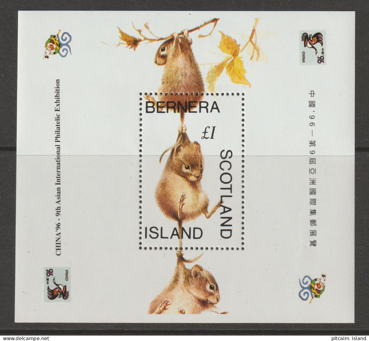  Bernera Islands Scotland  Nr. 2347A   MNH  China 9th Asian Intern Philatelic Exhibition    Rat - Emisiones Locales