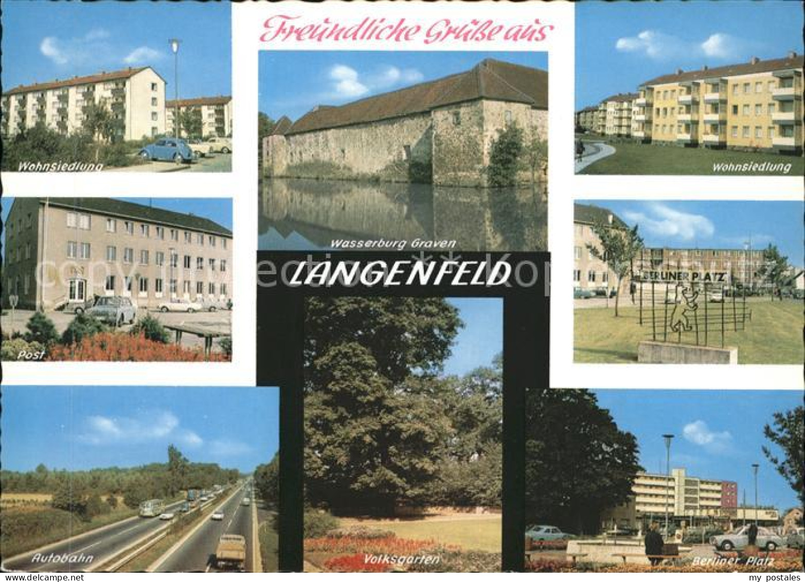 41549485 Langenfeld Rheinland Wohnsiedlung Wasserburg Graven Berliner Platz Volk - Langenfeld