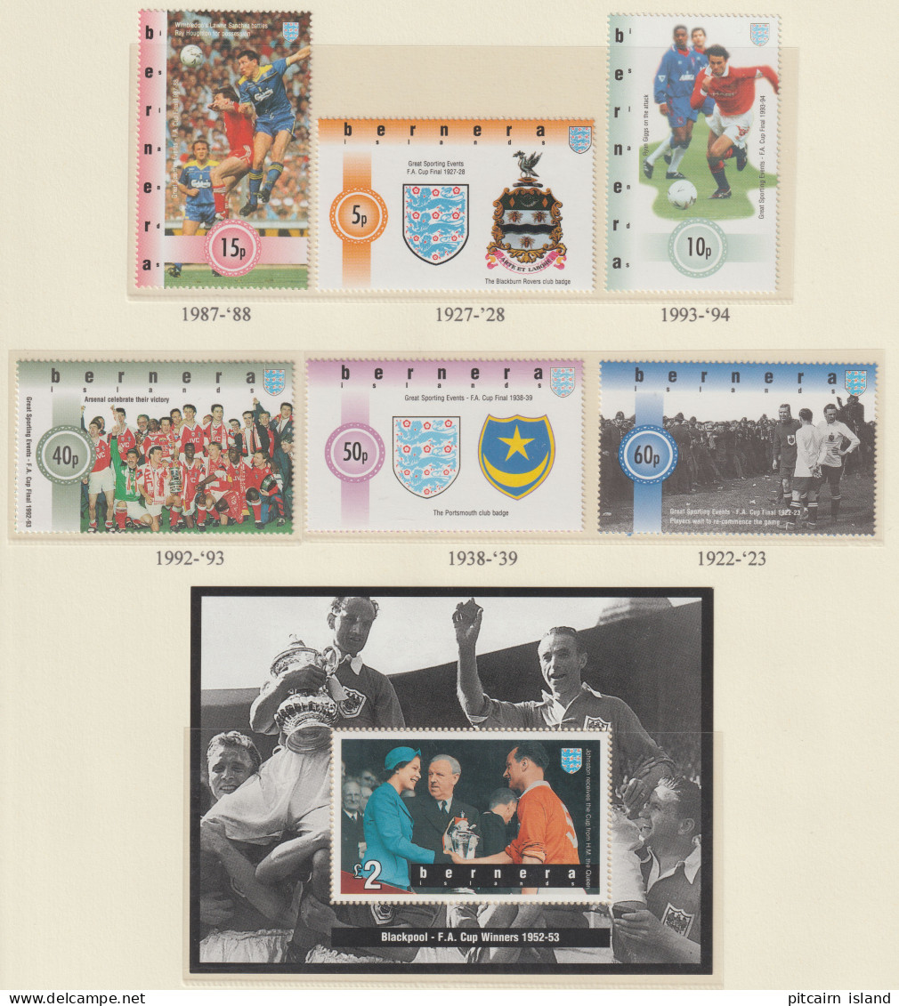 Bernera Islands Scotland  1995  Nr. 2331-2336 + 2338  MNH   F.A. Cup Finals  MNH     Footbal   - Lokale Uitgaven