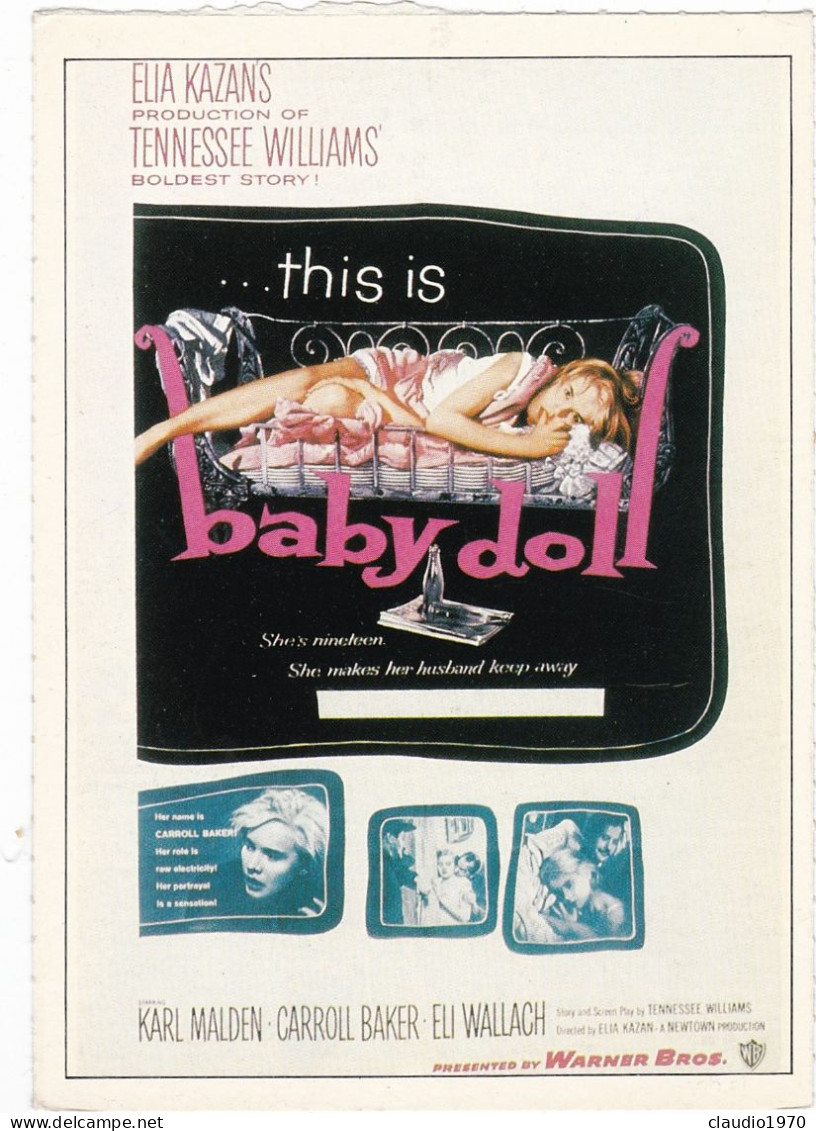 CINEMA - BABY DOLL, LA BAMBOLA DI CARNE - 1956 - PICCOLA LOCANDINA CM. 14X10 - Publicité Cinématographique