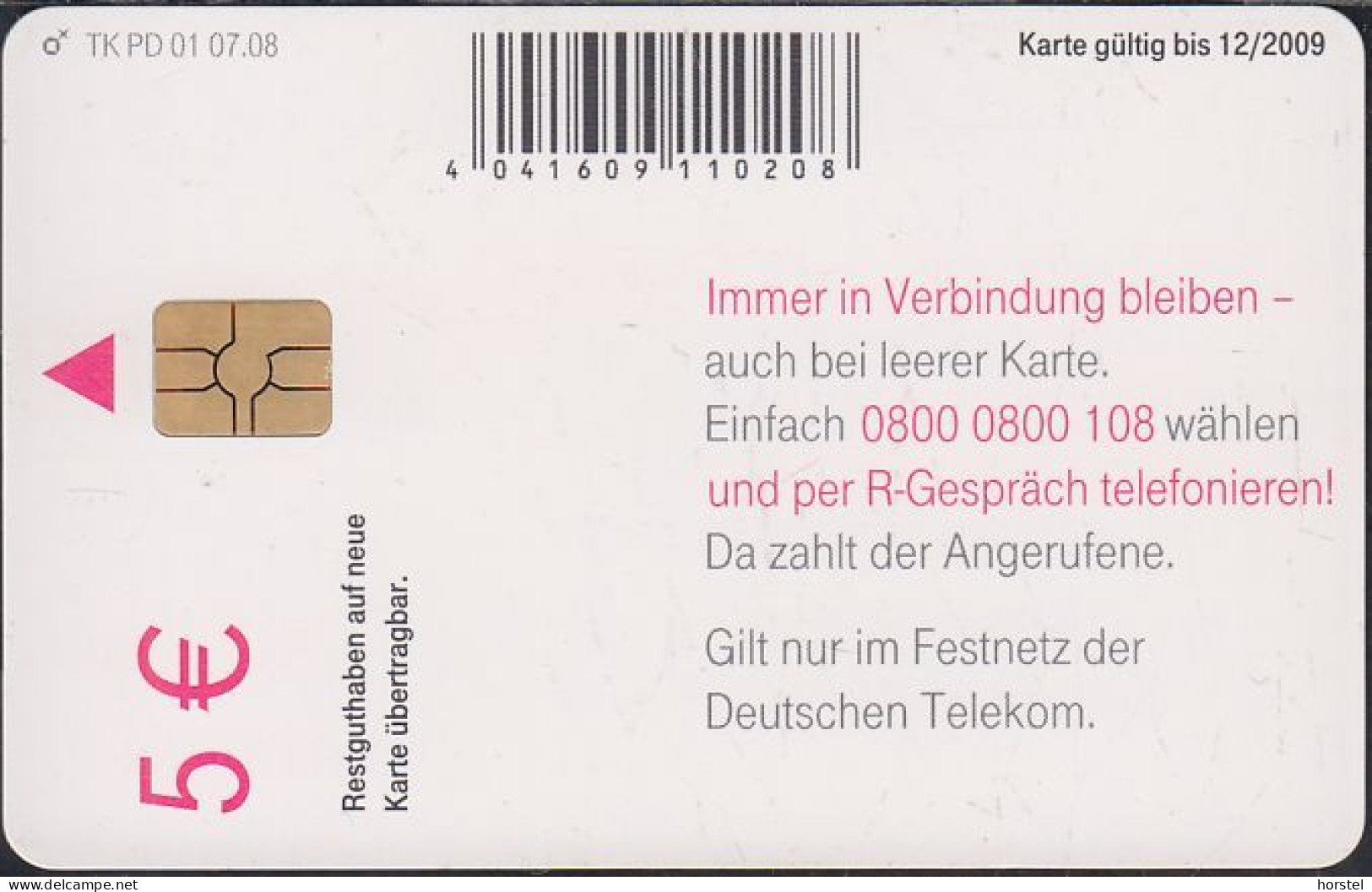 GERMANY PD1/08 - 5 € - Mädchen - 07.08 - P & PD-Series : Guichet - D. Telekom