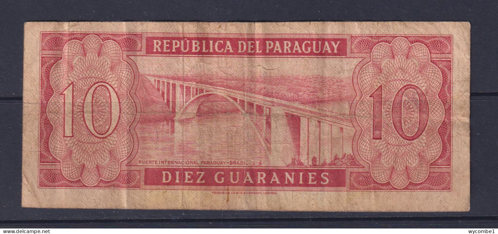 PARAGUAY - 1963 10 Guaranies Circulated Banknote - Philippines