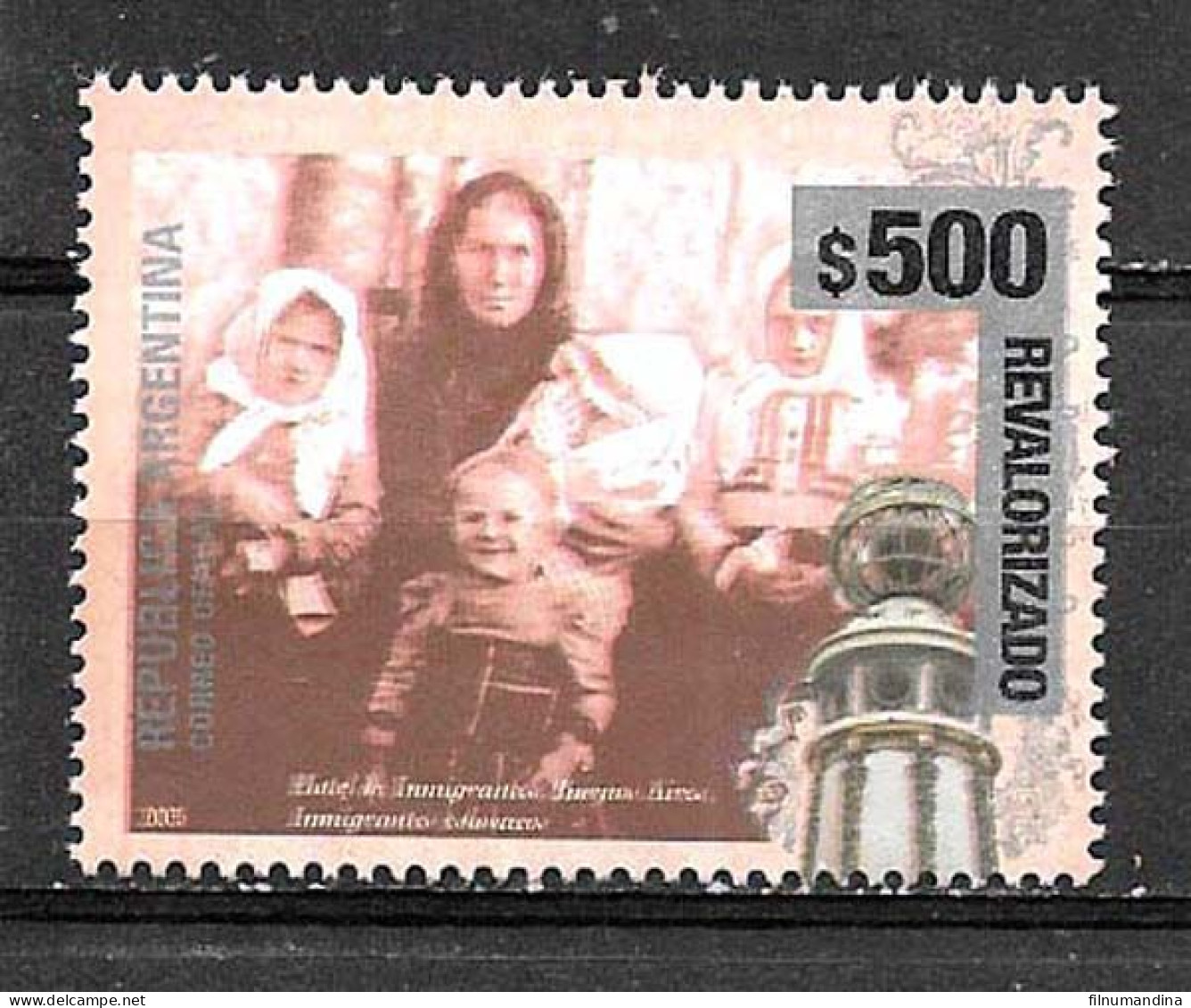 #75347 ARGENTINA 2023 NEW EMERGENCY OVERPRINTED (REVALORIZADO) SLOVAK INMIGRATION  DEFINITIVES 500 Ps MNH SCARCE - Neufs