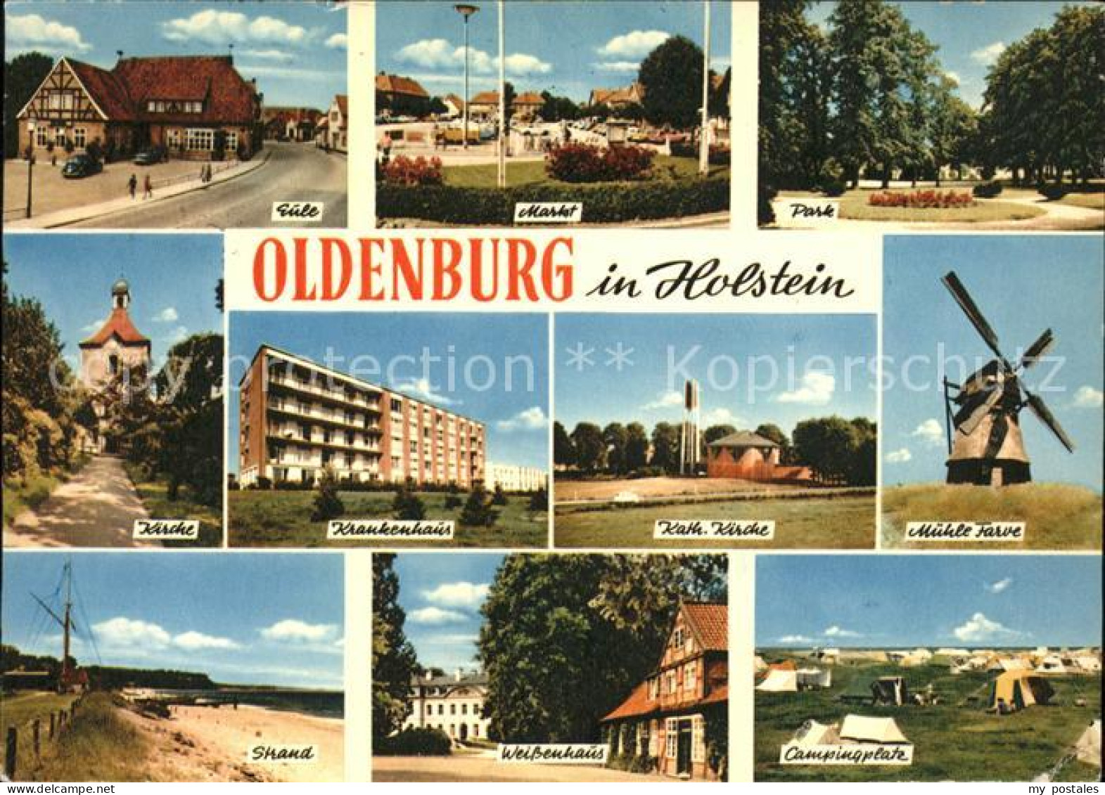 41549398 Oldenburg Holstein Eule Markt Park Windmuehle Katholische Kirche Kranke - Oldenburg (Holstein)