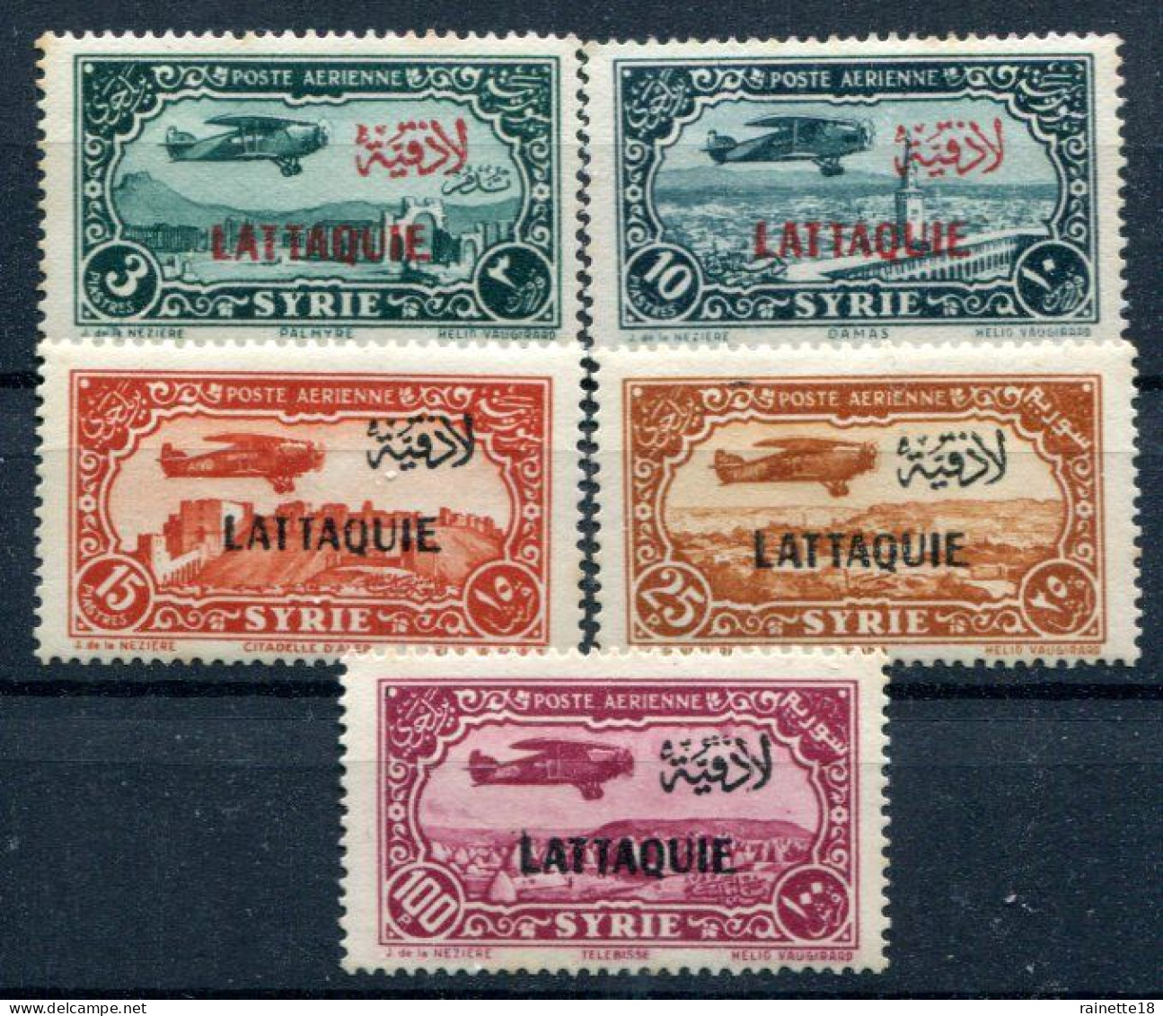 Lattaquié    PA  5 ** - 7/9 ** - 11 ** - Unused Stamps