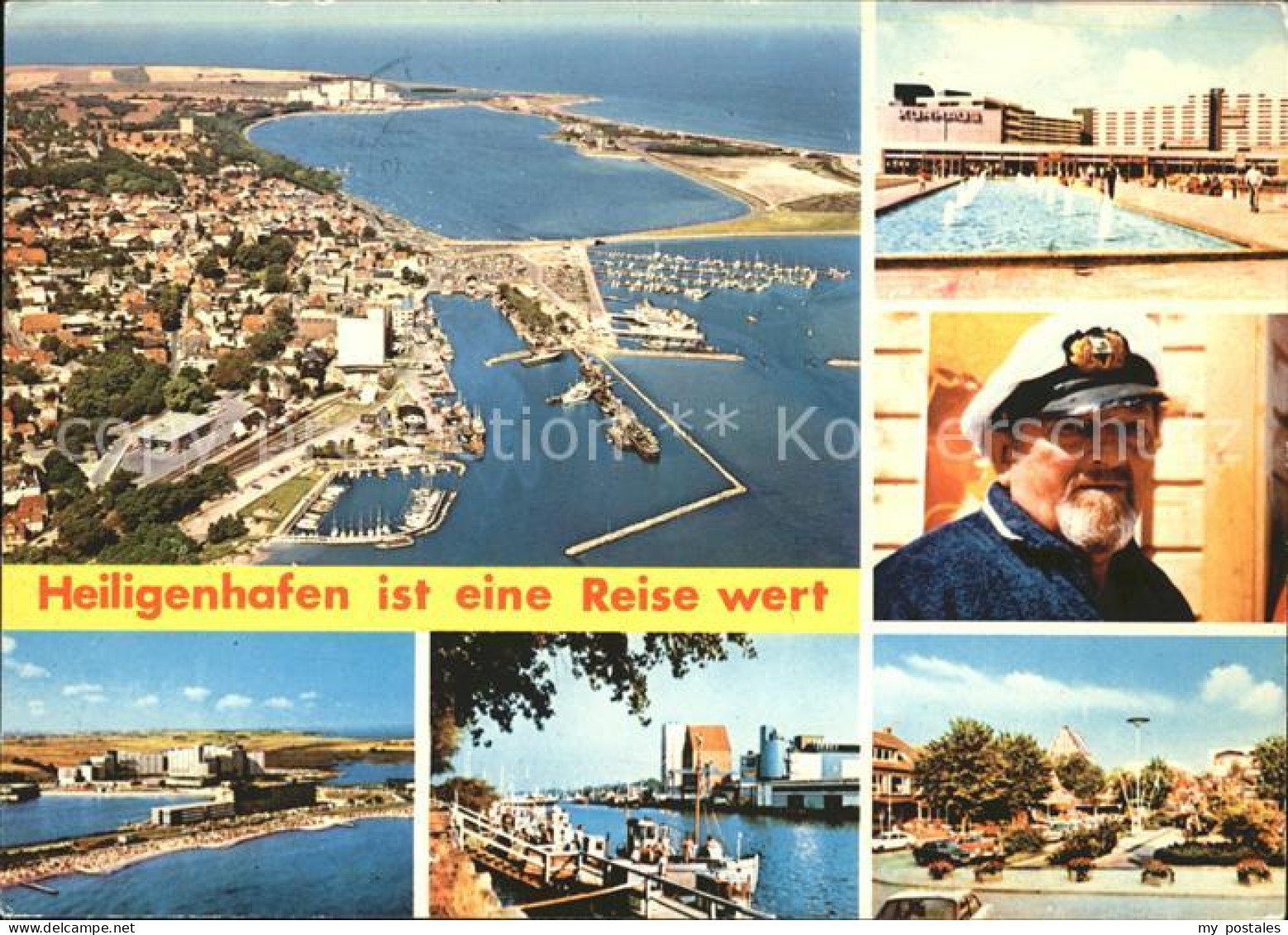 41549394 Heiligenhafen Ostseebad Fliegeraufnahme Hafen Schwimmbad Anleger Seeman - Heiligenhafen