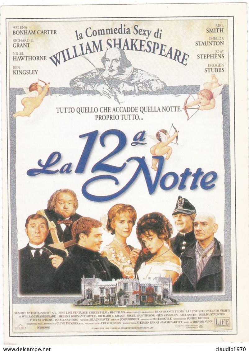 CINEMA - LA 12 NOTTE - 1996 - PICCOLA LOCANDINA CM. 14X10 - Publicidad