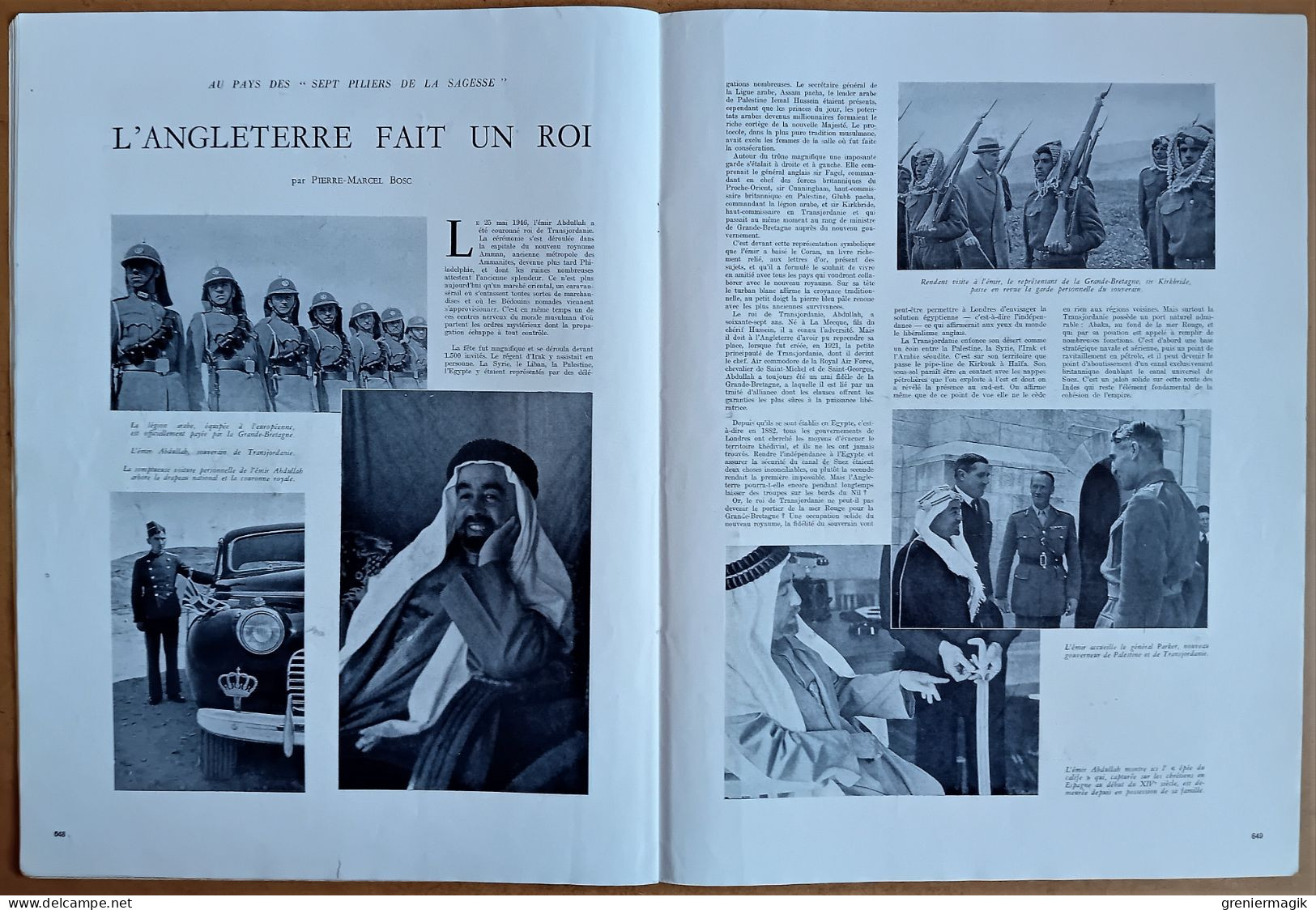 France Illustration N°36 08/06/1946 Expérience de Bikini Opération Carrefour Bombe atomique/Abdallah 1er Transjordanie