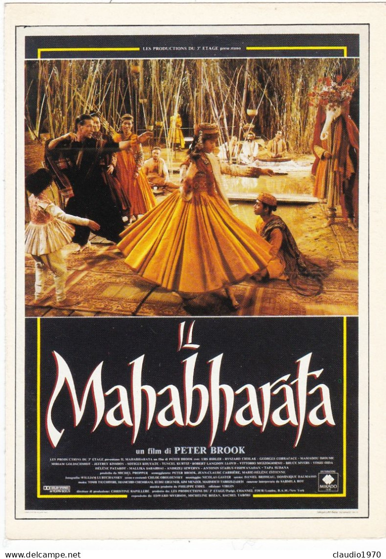 CINEMA - IL MAHABHARATA - 1989 - PICCOLA LOCANDINA CM. 14X10 - Publicidad