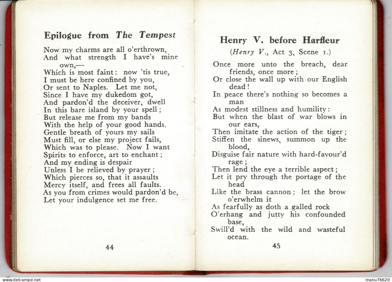 Petit Livre De SHAKESPEARE Arranged By Walter Fancutt , Published By W . P. Griffith . - Letteratura