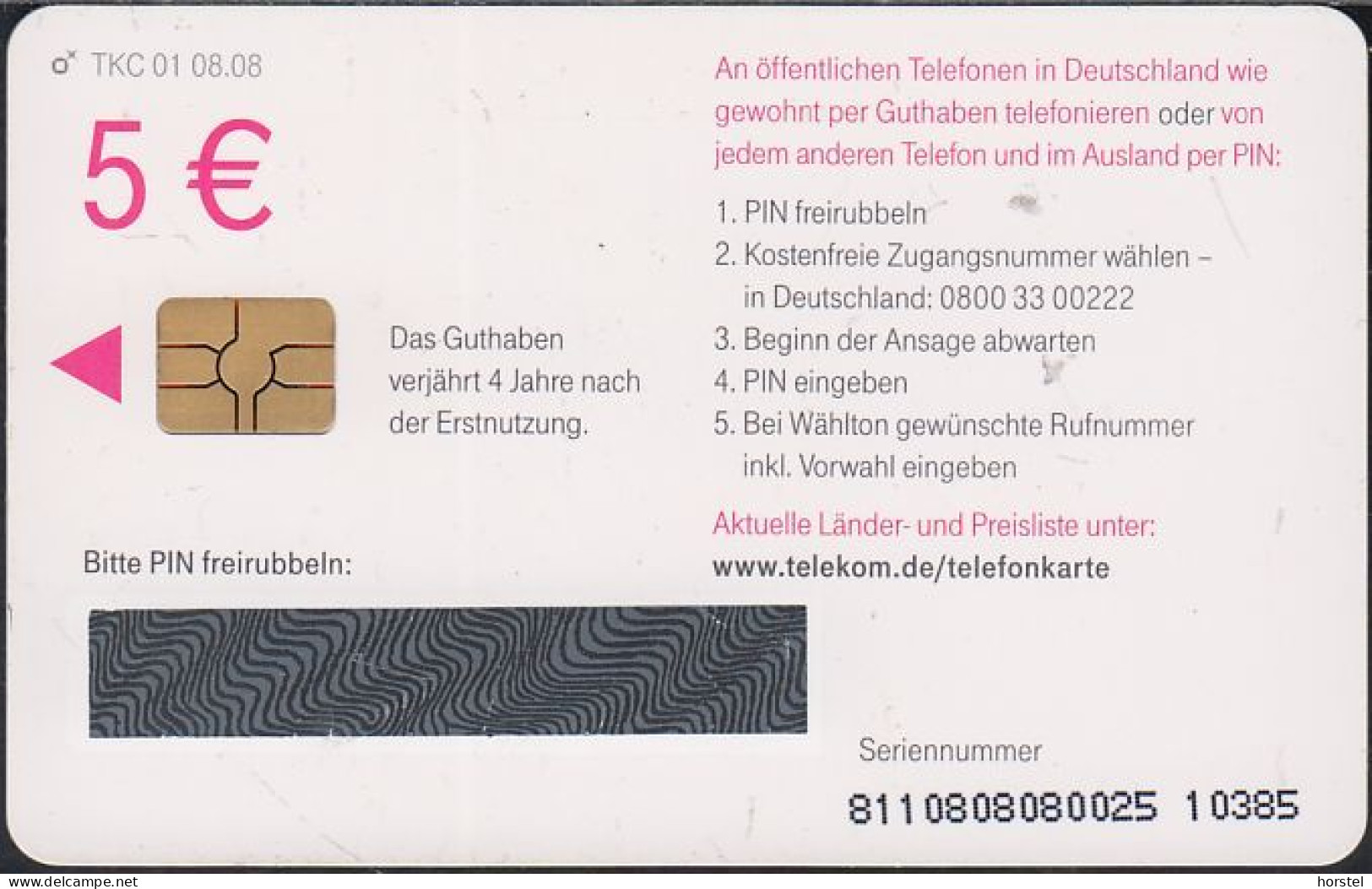 GERMANY TCK 01/08 - Telefonkarte Comfort - Vater Und Tochter - 5€ - 08.08 - P & PD-Series : D. Telekom Till