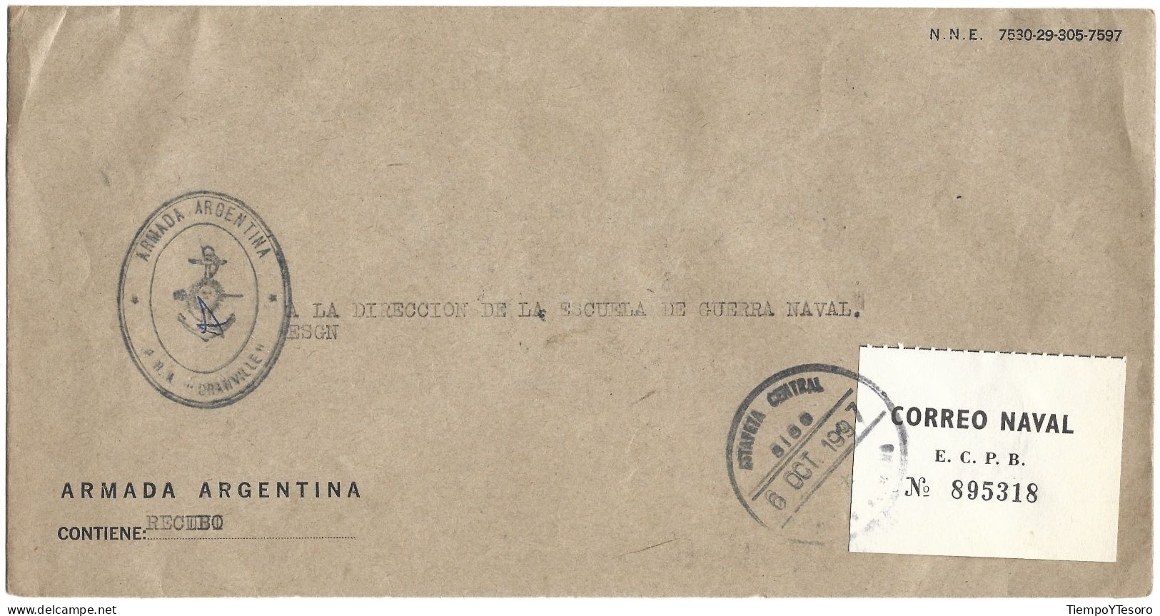 Correspondence - Argentina, Armada Argentina, ARA Granville,1997, N°220 - Usados