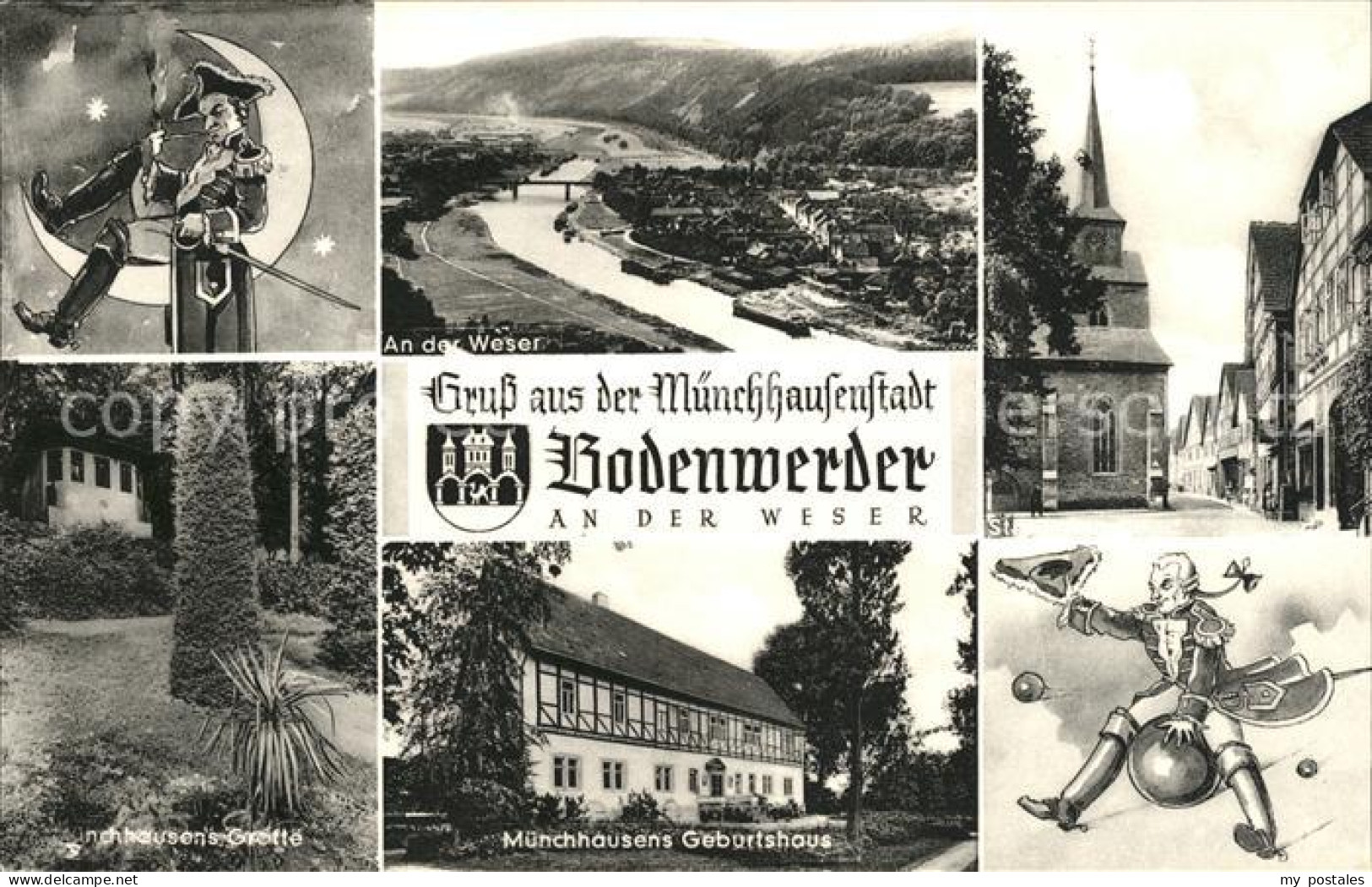41548945 Bodenwerder Karikatur Muenchhausen Grotte Muenchhausens Geburtshaus Str - Bodenwerder