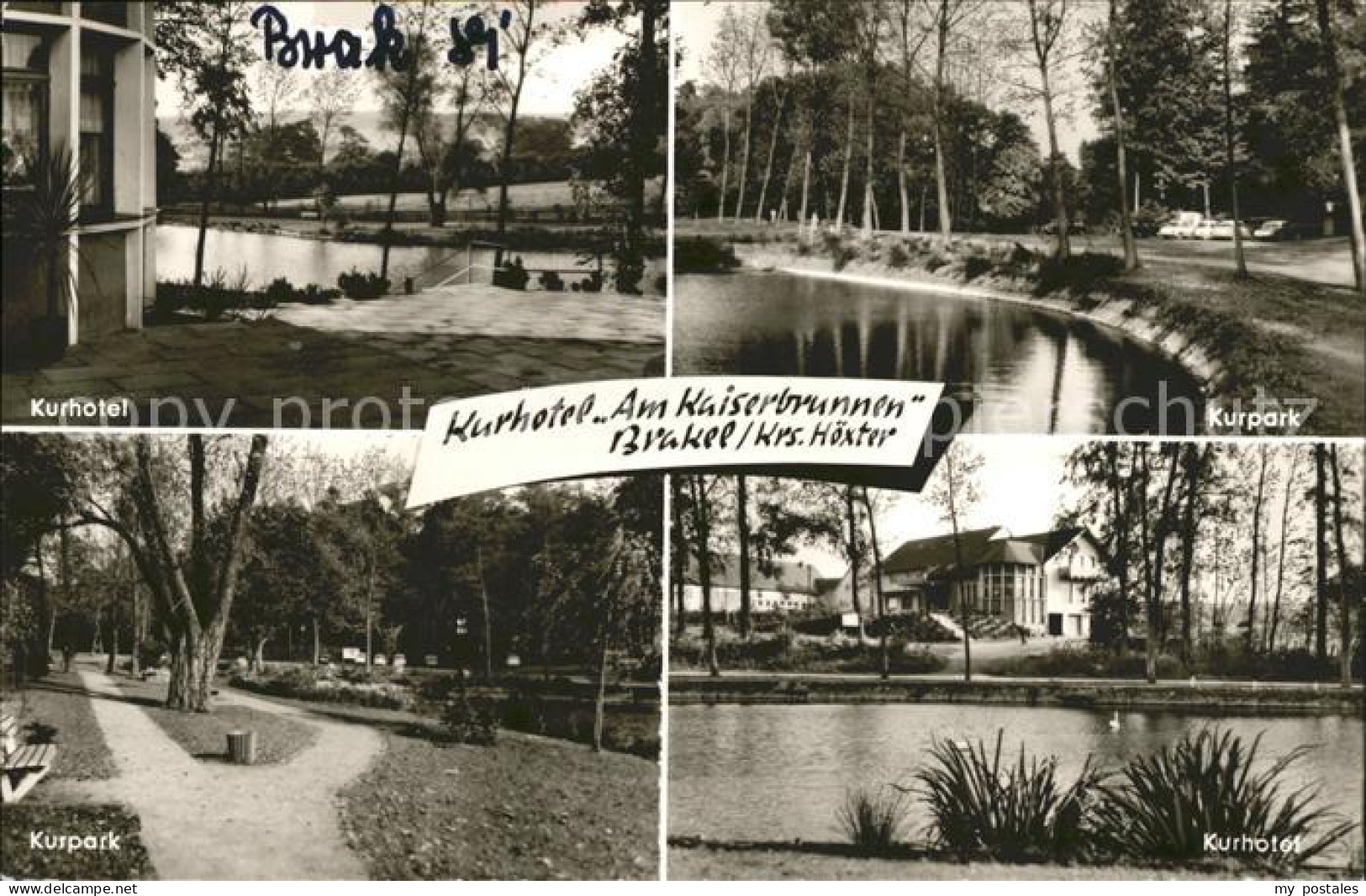 41548935 Brakel Westfalen Kurhotel Am Kaiserbrunnen Kurpark Schwanenteich Brakel - Brakel