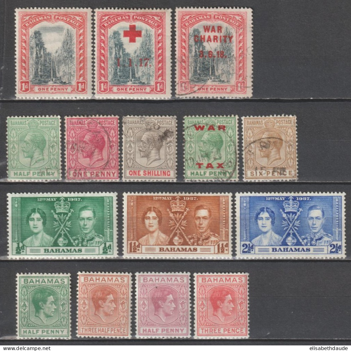 BAHAMAS - PETIT LOT * MH / OBLITERES - 1859-1963 Kolonie Van De Kroon