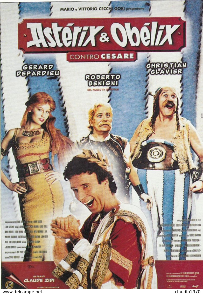 CINEMA - ASTERIX E OBELIX CONTRO CESARE - 1999 - PICCOLA LOCANDINA CM. 14X10 - Werbetrailer