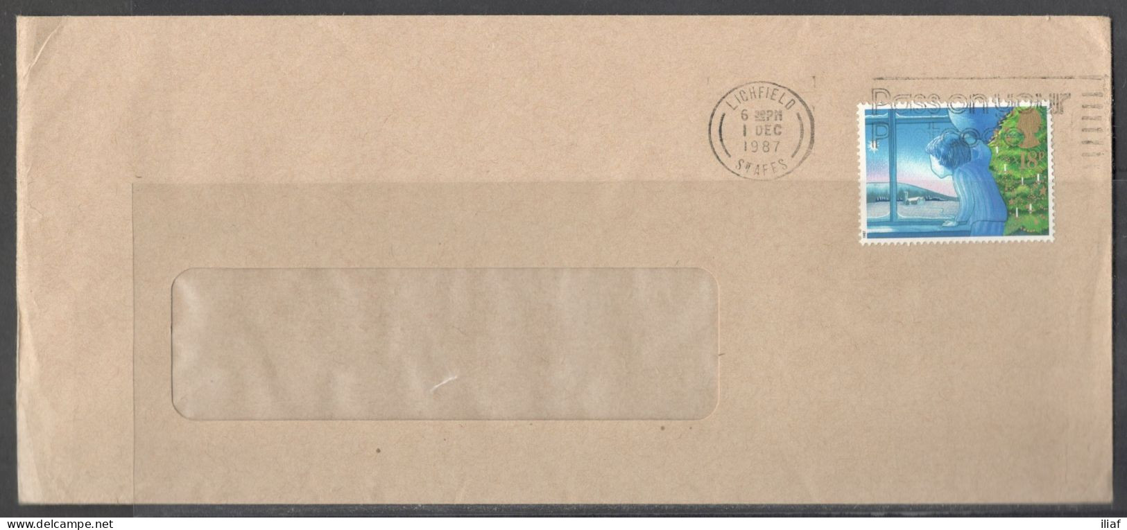 Great Britain - United Kingdom. Stamp Sc. 1197 On Letter, Sent From Lichfield On 1.12.87 - Cartas & Documentos