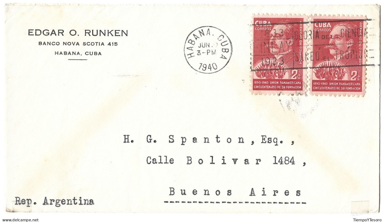 Correspondence - Cuba To Argentina, 1940, N°224 - Luftpost