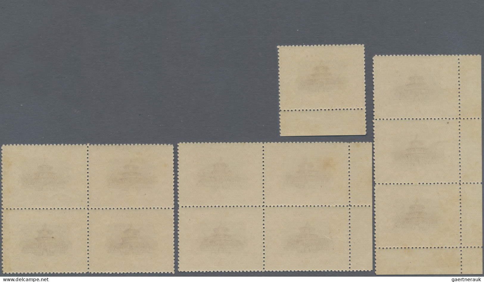 China: 1909, Hsuan-Tung Set, 2c C. (13), 3 C. (13), 7 C. (12): Strip-3, Block-4, - 1912-1949 República