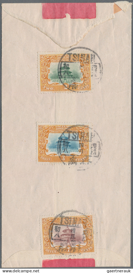 China: 1909, Hsuan Tung Commemorative Set Tied Boxed Bilingal Dater "TSINAN -.4. - 1912-1949 Republiek