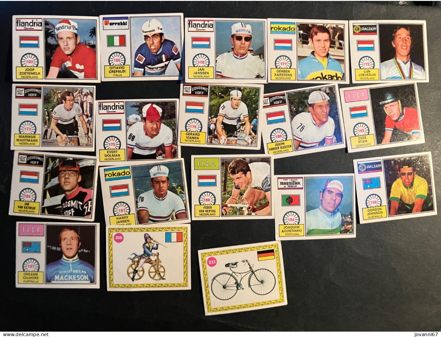 Panini Sprint 72 - 59 Cards  - Cyclisme - Ciclismo -wielrennen - Cyclisme