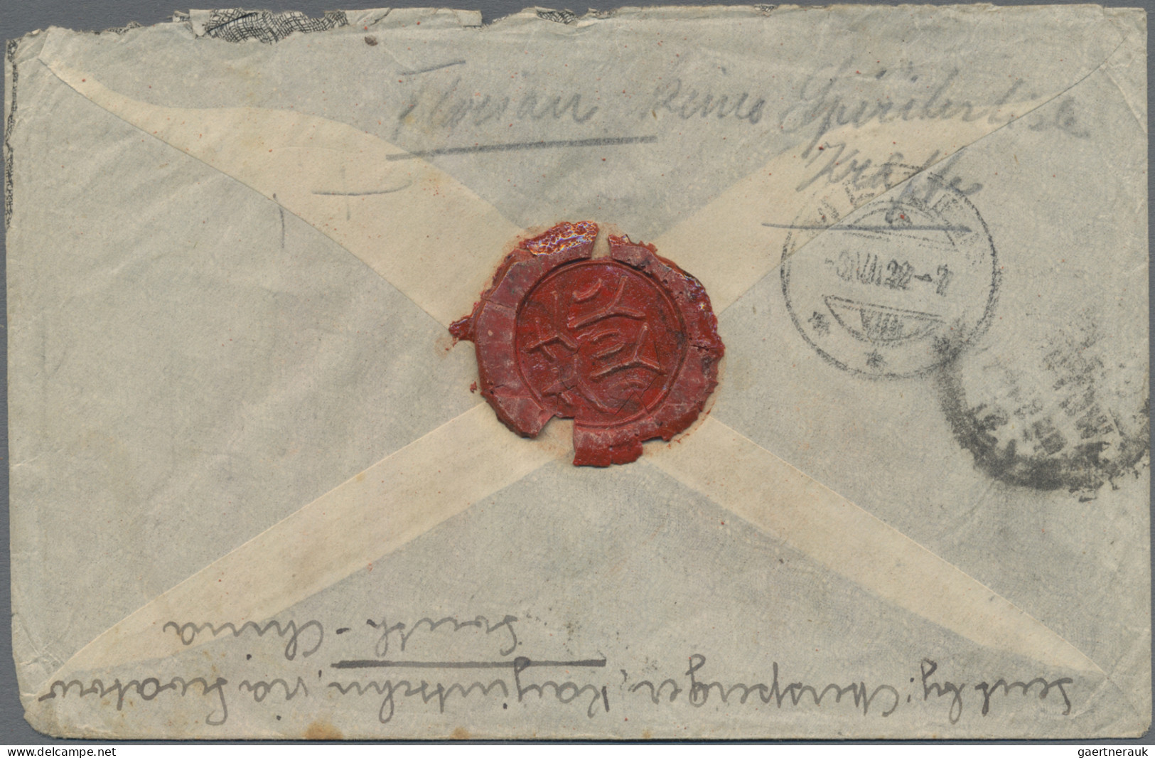 China - Postal Stationery: 1921/22, Correspondence Of Three Entires To Switzerla - Postkaarten
