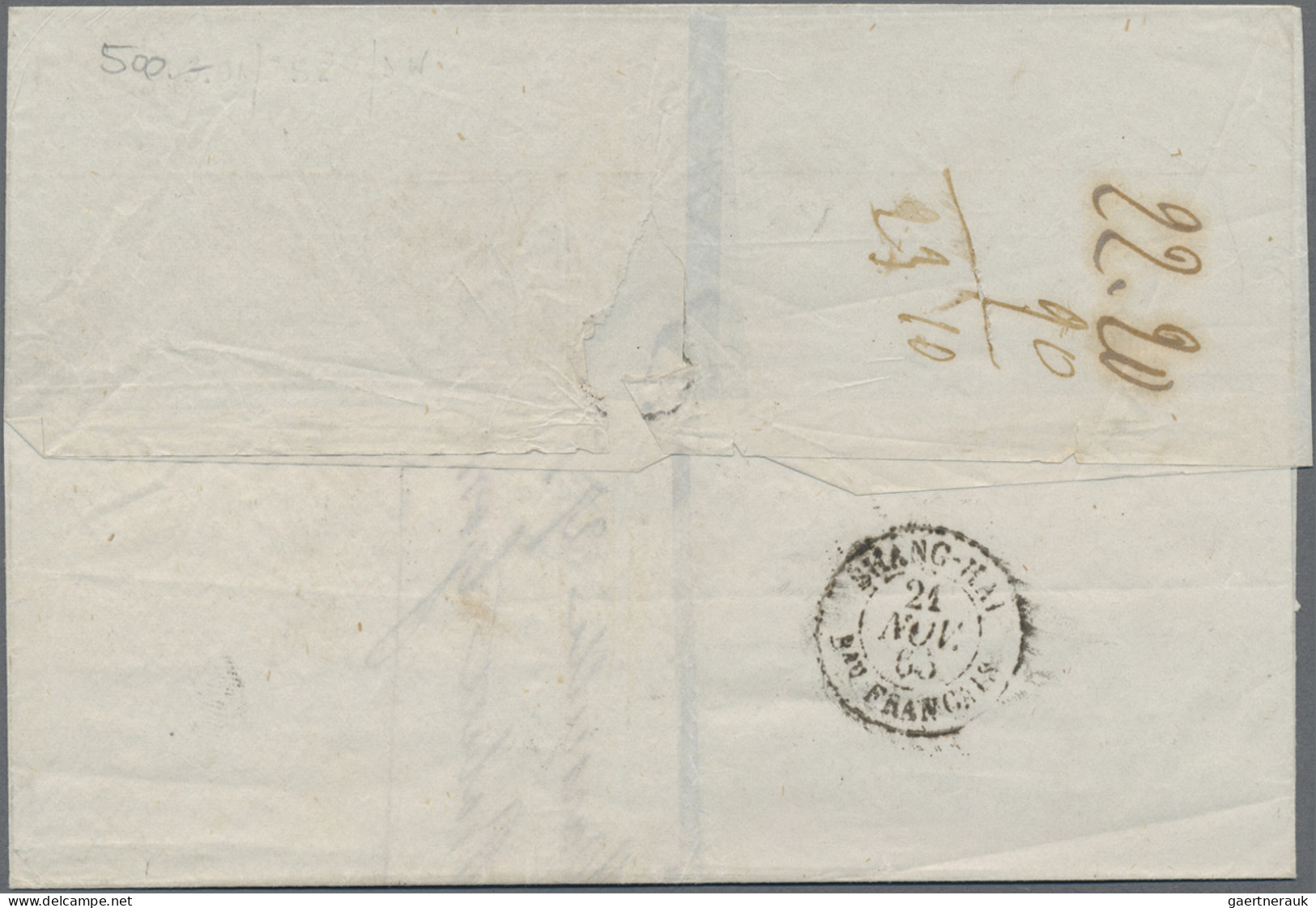 China - Foreign Offices: France, 1865 (Nov 21) Incoming Cover From Marseilles To - Otros