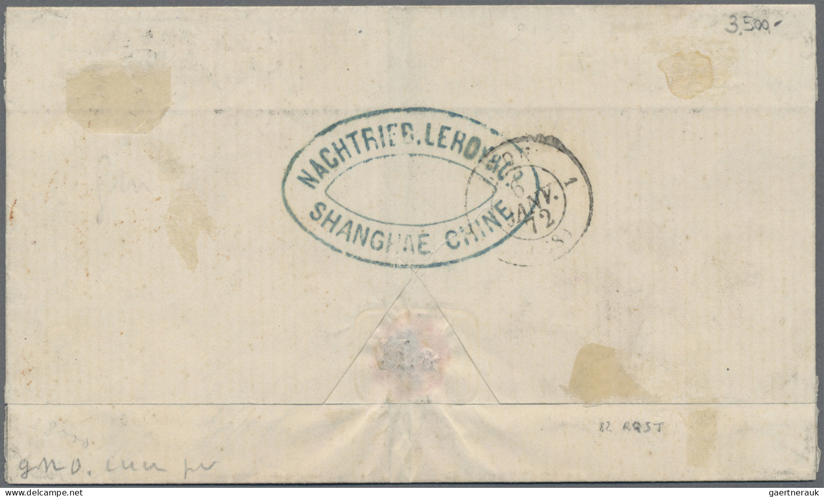 China - Foreign Offices: France, 1871 (Nov 22) Cover To Lyon Carried At Single R - Autres