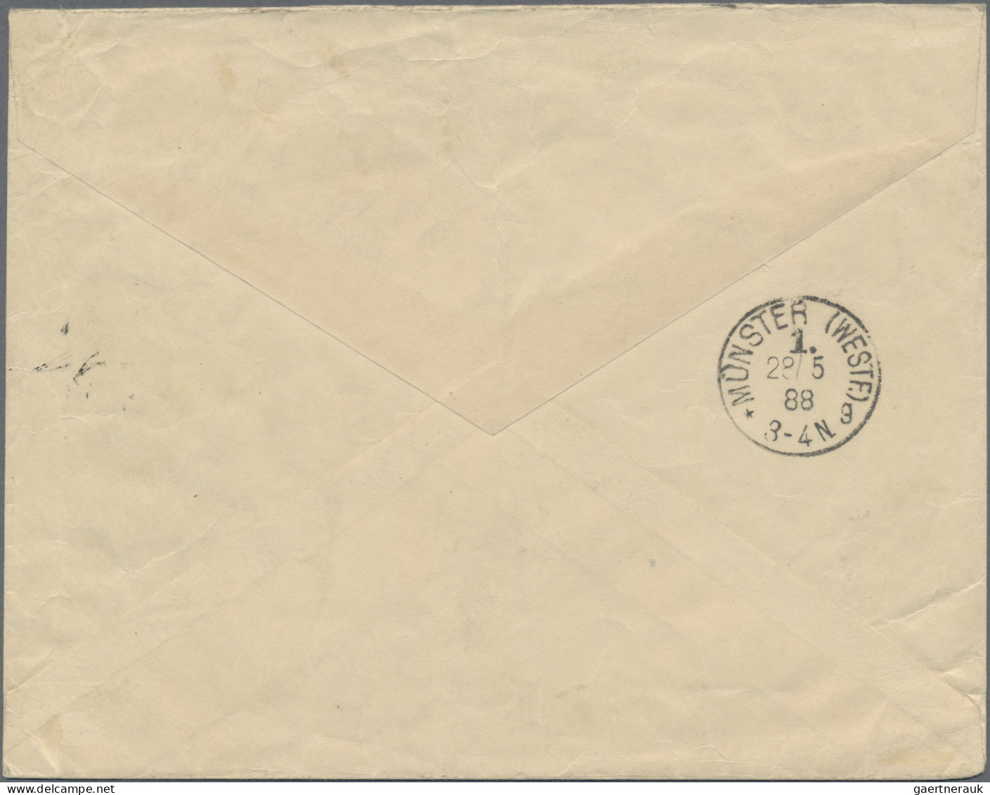 China - Foreign Offices: Germany, 1888 (April 4) Cover To Münster, Unfranked On - Andere