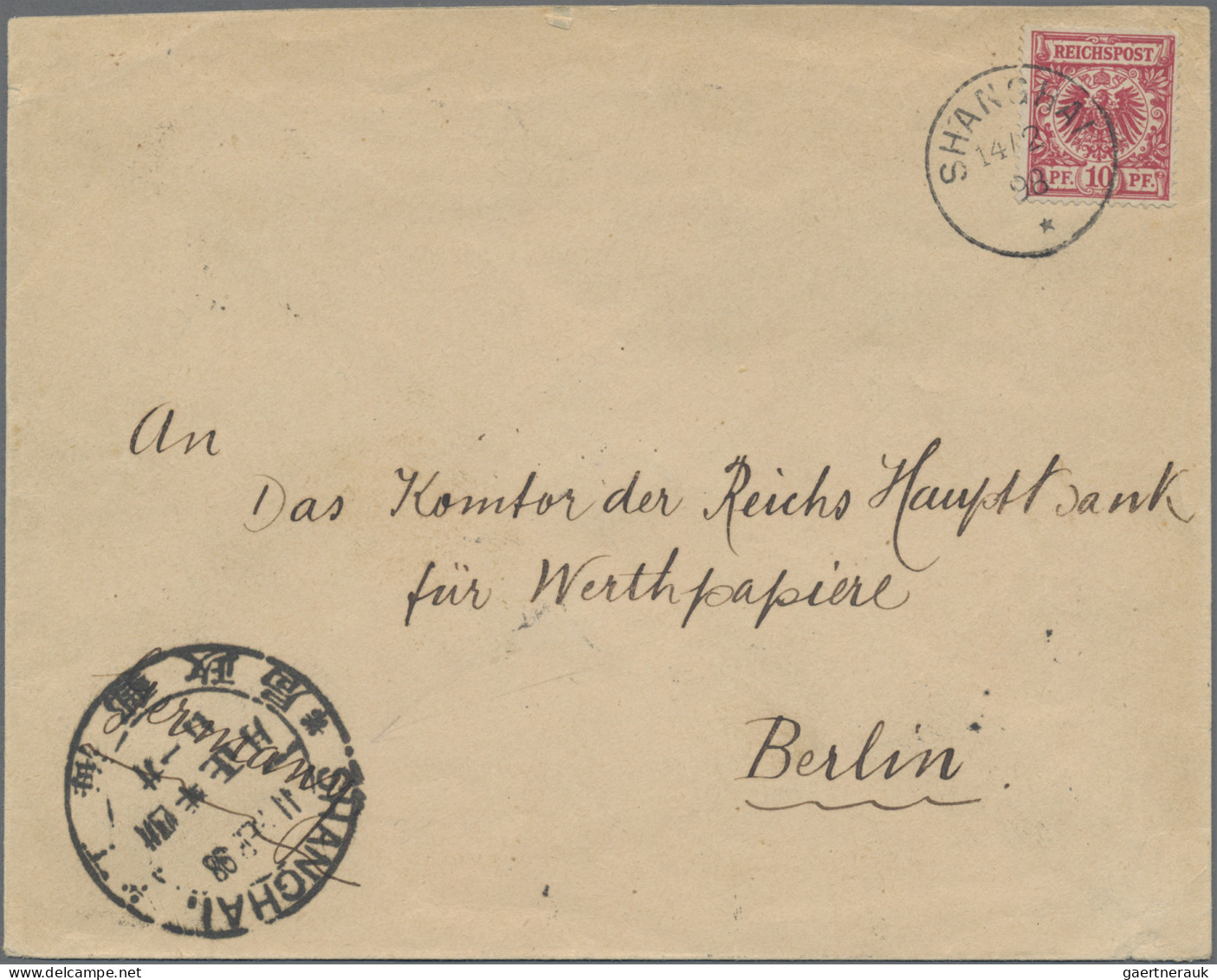 China - Foreign Offices: Germany, 1898 (Feb 11) Envelope To Berlin Franked By 18 - Sonstige