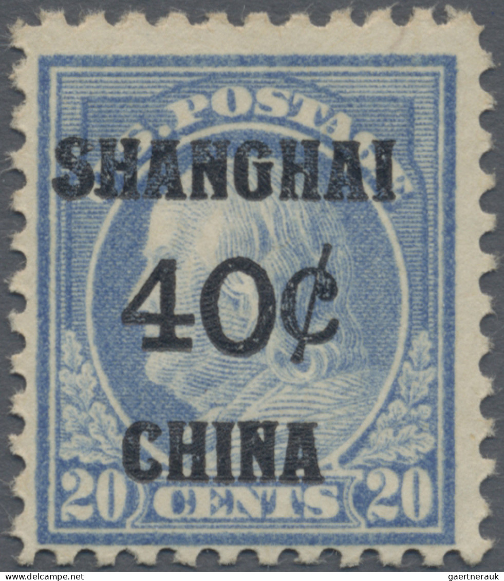 China - Foreign Offices: U.S. Postal Agency: 1919, Shanghai Office, 2c. on 1c. t