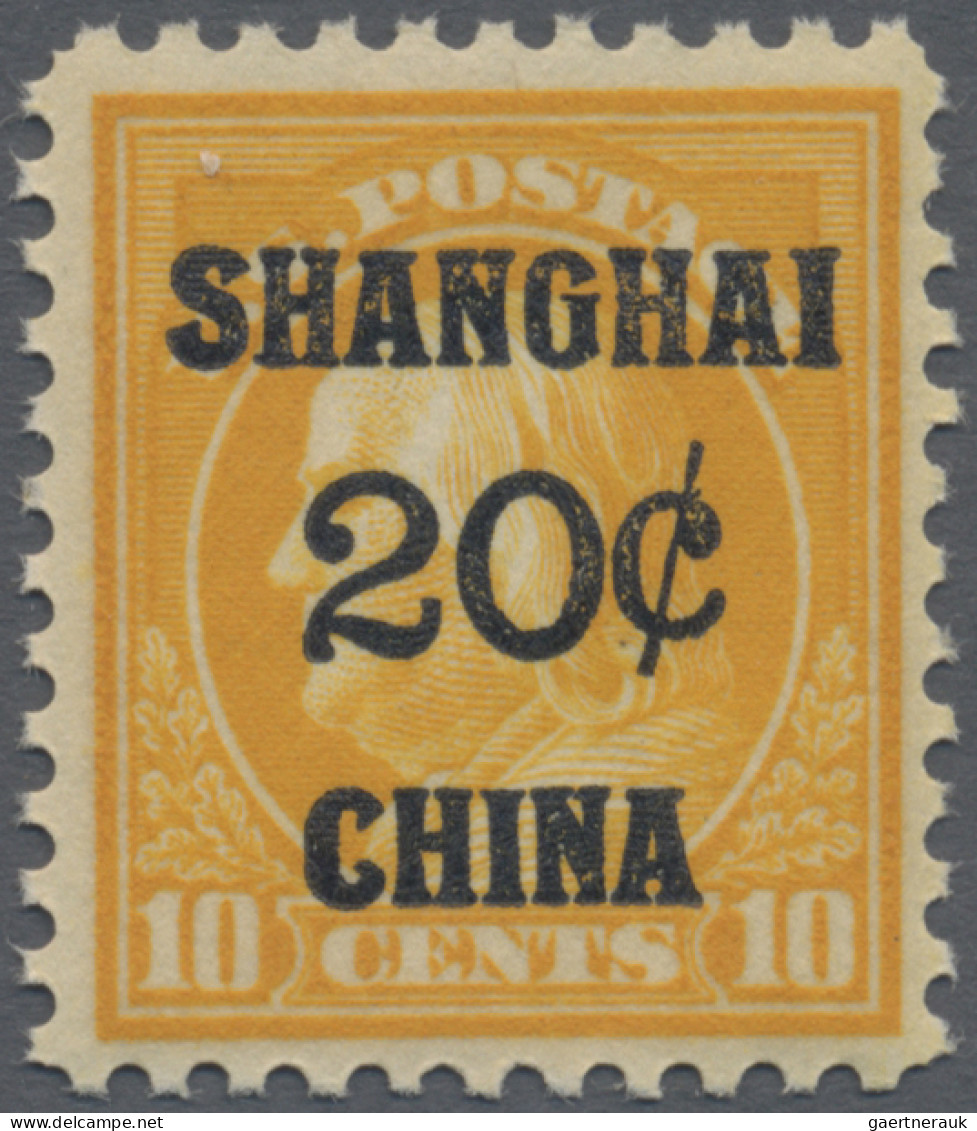 China - Foreign Offices: U.S. Postal Agency: 1919, Shanghai Office, 2c. on 1c. t