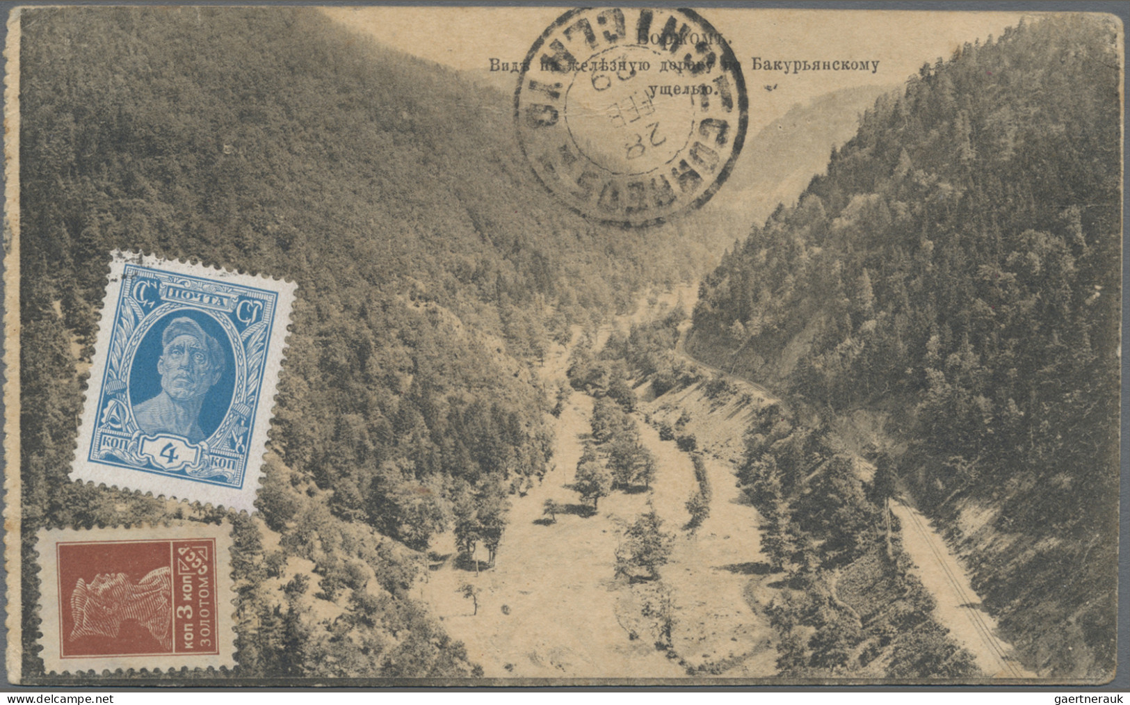 Georgia: 1929 Destination PERU: Picture Postcard (Bakuriani Valley) Sent From Ti - Georgien