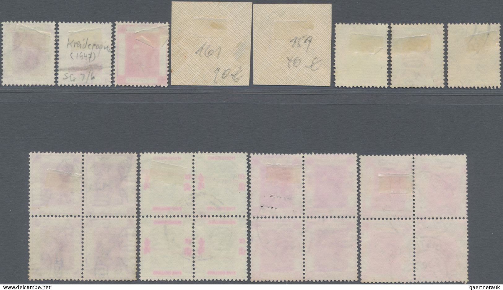 Hong Kong: 1938-52 KGVI. 24 Used Stamps Of Dollar Values ($1-$10) Including 8 Si - Andere & Zonder Classificatie