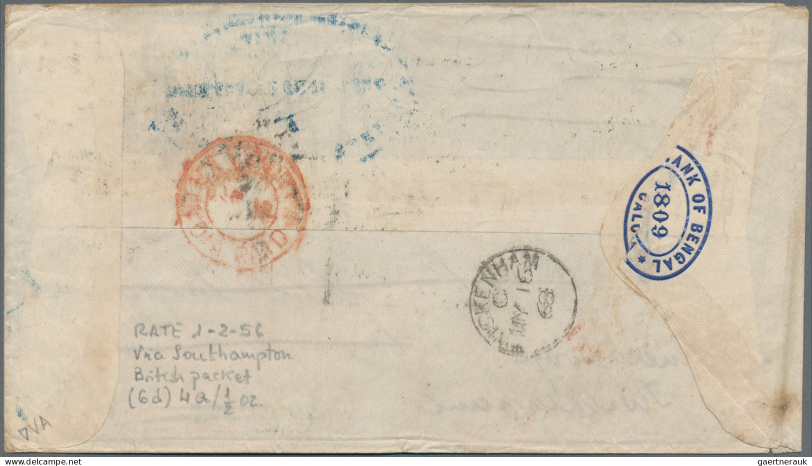 India: 1868 Cover From Calcutta To London And Redirected To Twickenham, Franked - 1882-1901 Imperium