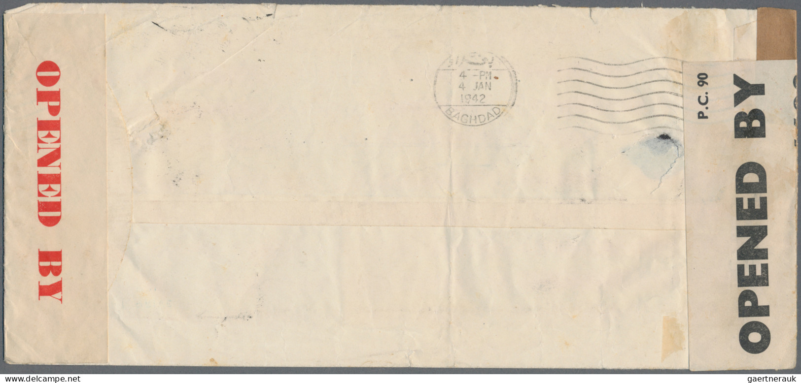 Iran: 1941 Censored Cover From Teheran To London Bearing 1935 Air 15ch. And 1938 - Iran