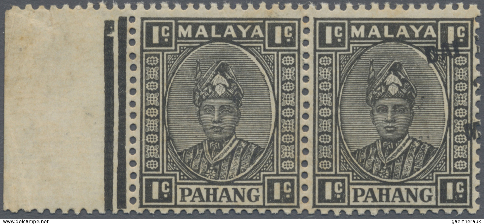 Japanense Occupation Of Malaya: 1942, "Dai Nippon 2602 Malaya" On 1 C. Black Pah - Malasia (1964-...)