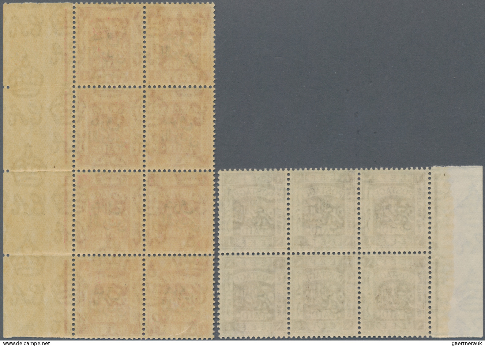 Jordan: 1923/1925 'Independant Palestine' 1m. And 5m. With Ovpt. Upwards, 1m. An - Jordanië