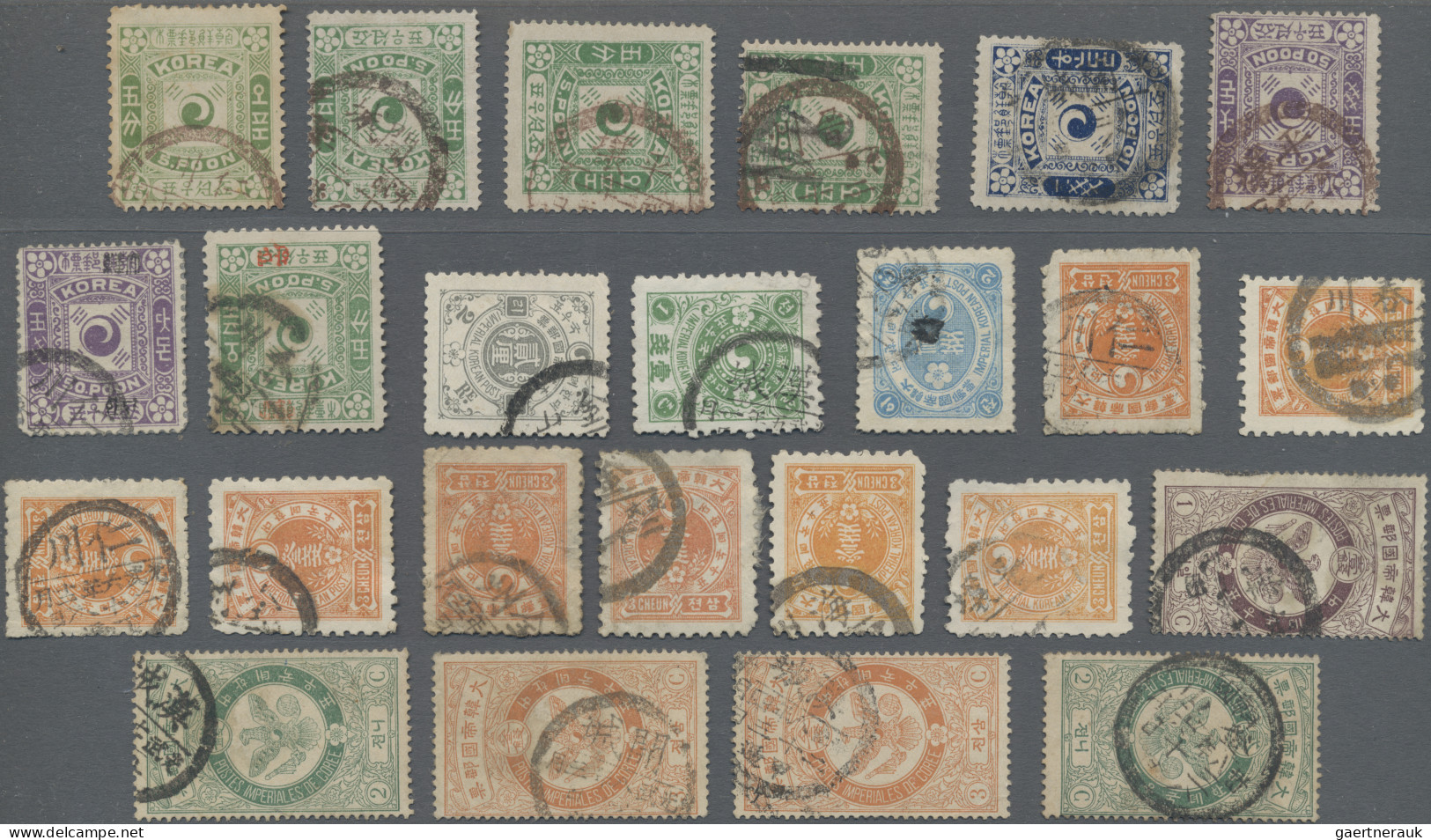Korea: 1895/1903, Study Of The Bisected Circle Datestamp Type (1898/1905): Group - Corea (...-1945)