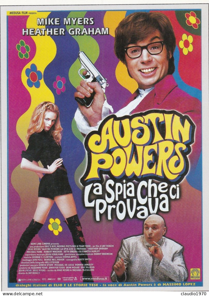 CINEMA - AUSTIN POWERS - LA SPIA CHE CI PROVAVA - 1999 - PICCOLA LOCANDINA CM. 14X10 - Cinema Advertisement