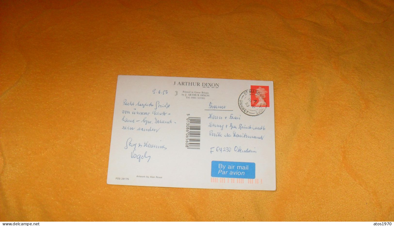 CARTE POSTALE CIRCULEE DE 1993.../ SCOTLAND ORKNEY..CACHET + TIMBRE - Orkney