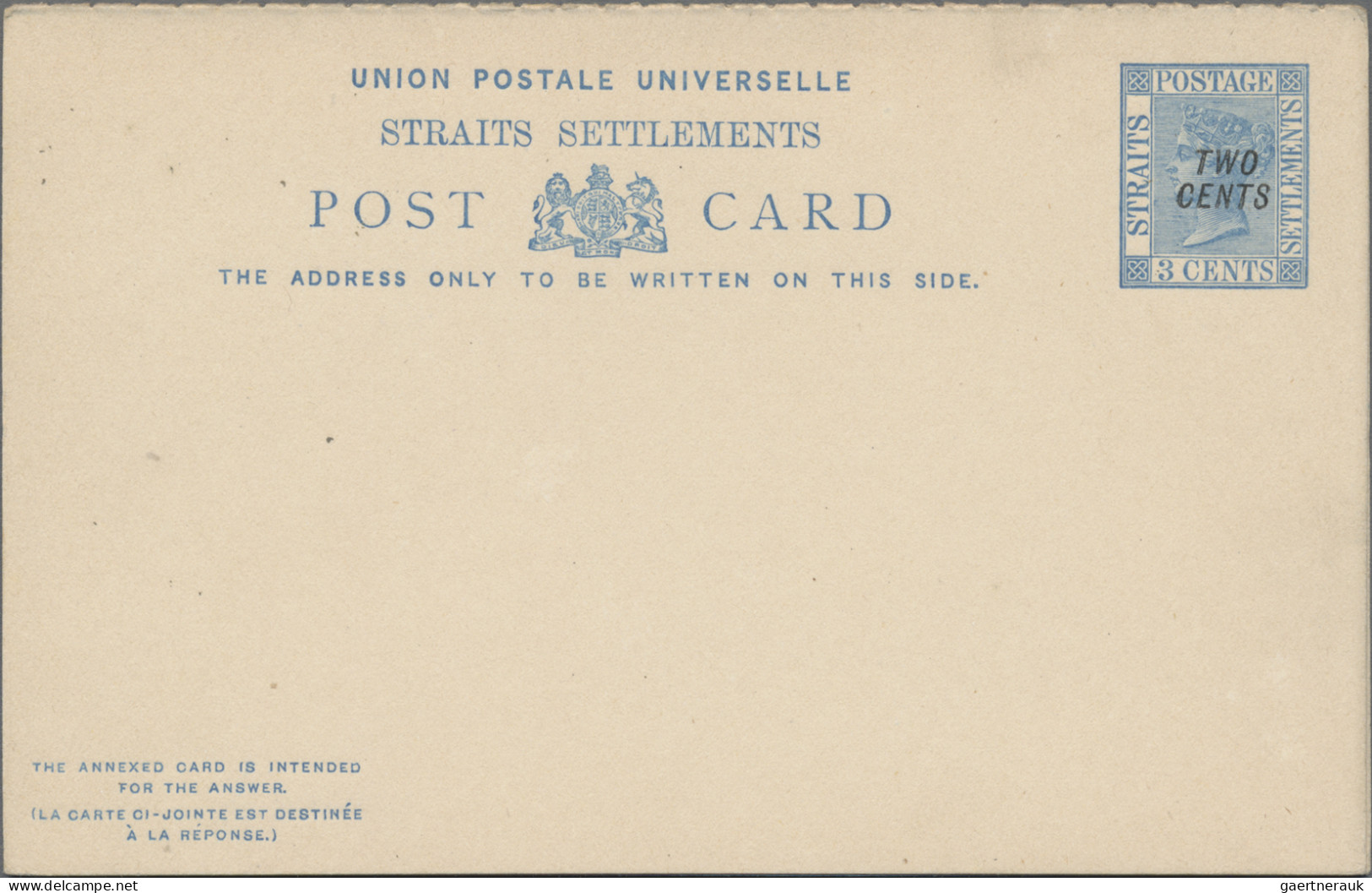 Malayan States - Straits Settlements - Postal Stationery: 1890's Ca.: Four Posta - Straits Settlements