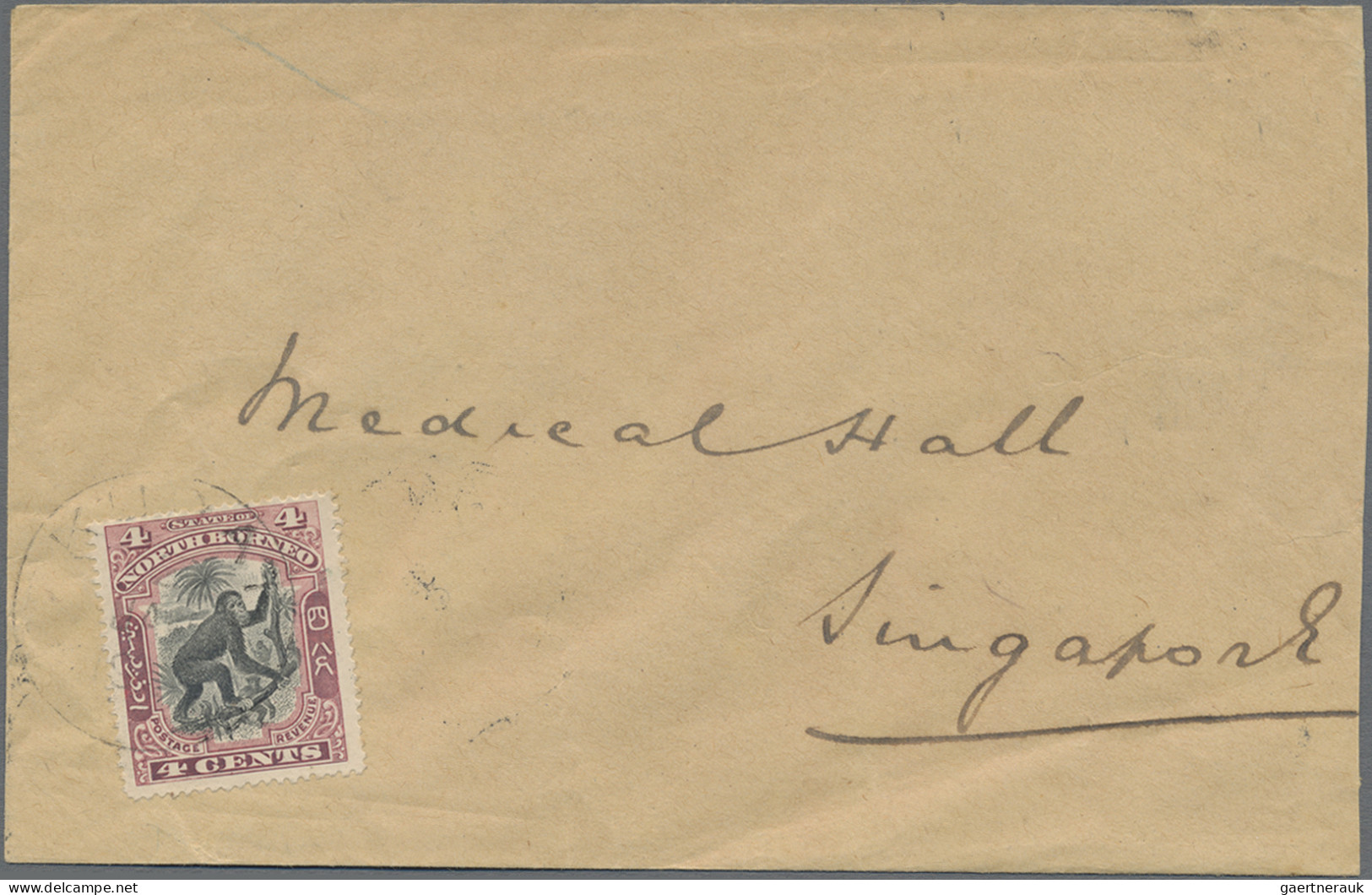 North Borneo: 1900/1901 Two Covers To SIngapore, With 1900 Registered Cover From - Noord Borneo (...-1963)