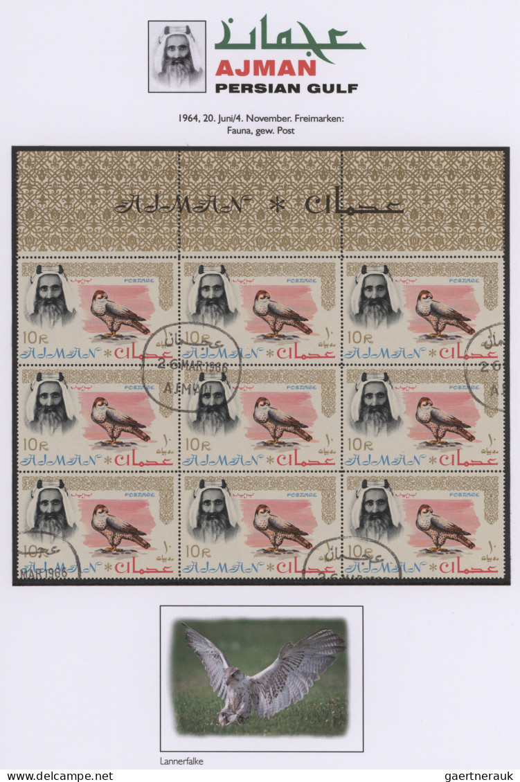 Ajman: 1964/1973 Comprehensive Used Collection Plus Some Covers And FDCs In 15 B - Ajman